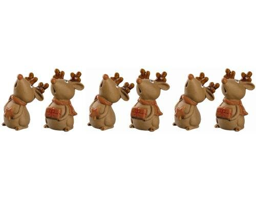 Leonardo Elch Rudolf 12cm 6 Stück, H: 12cm, B: 8cm, T: 7cm