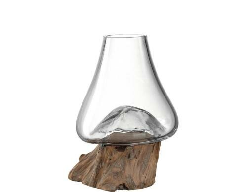 Leonardo Vase auf Holz 21cm Casolare 1 Stück, Grösse 21x15x15cm