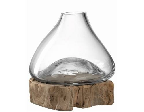 Leonardo Vase auf Holz 21cm Casolare 1 Stück, Grösse 21x20x20cm
