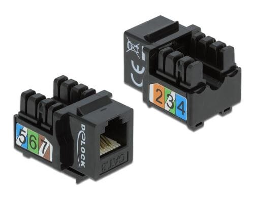 Delock Keystone Modul Cat.3, UTP, schwarz extern: RJ12 Buchse, Intern LSA Leiste