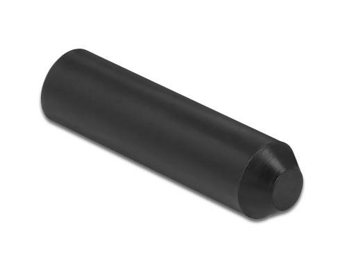 Delock Endkappen mit Innenkleber, 70x16mm schwarz, 2 Stück