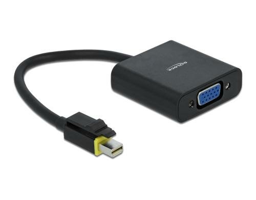 Monitoradapter Mini-DP zu VGA, passiv 15cm, mit Einrastfunktion, 1920x1200 @ 60Hz