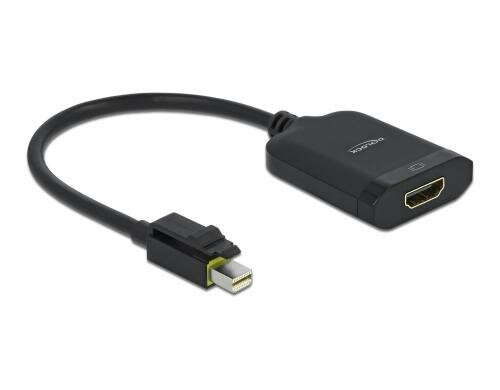 Monitoradapter Mini-DP zu HDMI, schwarz 15cm, mit Einrastfunktion, 3840x2160 @ 60Hz