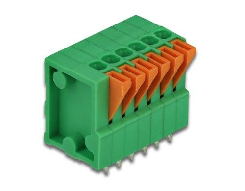 Delock Terminalblock für Platine 6Pin Rastermass: 2.54mm, vertikal, 4 Stück