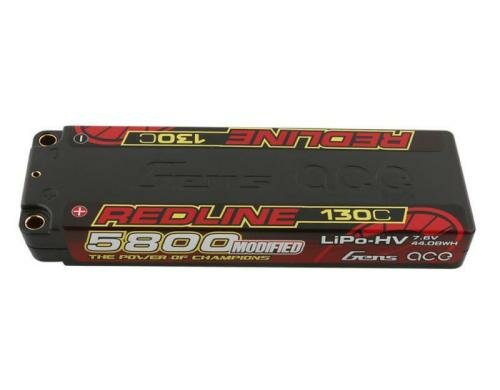 Gens LiHV-Akku 7.6V 5800mAh 130C 2S1P HC65 139x47x19 mm 222g 5mm Gold