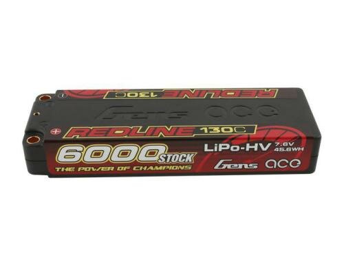 Gens LiHV-Akku 7.6V 6000mAh 130C 2S2P HC57 139x47x22.5 mm 276g 5mm Gold