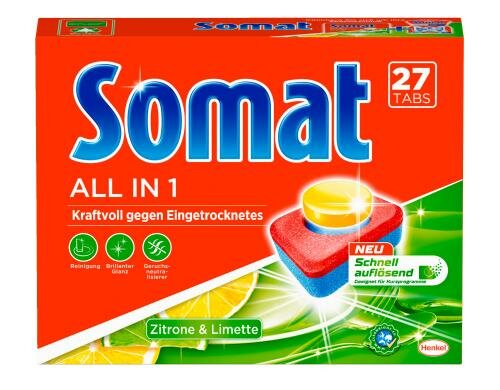 Somat Geschirrspültabs Zitrone & Limette 27 Stück