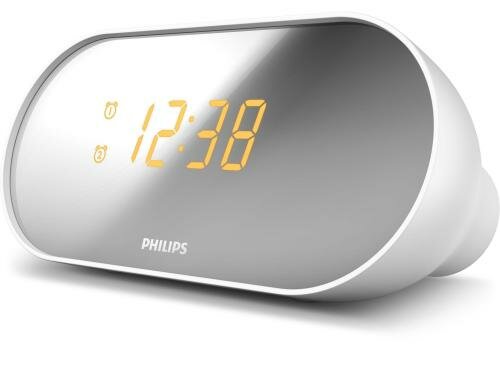 Philips AJ2000/12, Radiowecker Verspiegeltes Display, Zwei Alarmzeiten