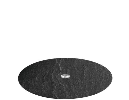 Leonardo Servierplatte Turn Schieferoptik Glas, Grösse 33x3cm
