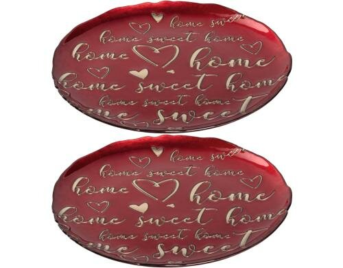 Leonardo Teller Decora 33cm Home Sweet... 2 Stück, HxD: 2x33cm