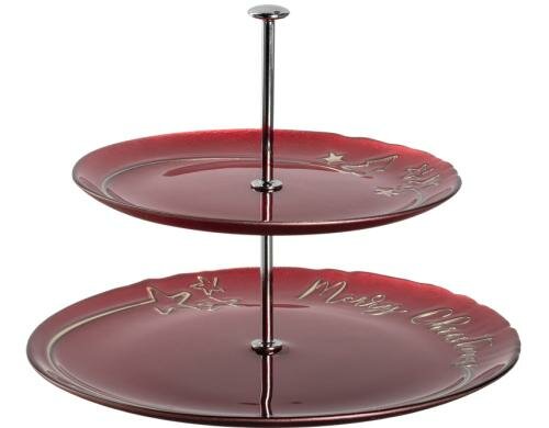 Leonardo Etagere Decora 2tlg Rot 1 Stück D: 28cm