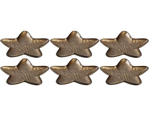 Leonardo Sternschale 30cm Gold 6tlg 6 Stück, HxD: 4x30cm, Glas