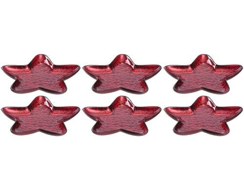 Leonardo Sternschale 23cm Rot 6tlg 6 Stück, HxD: 3x23cm, Glas