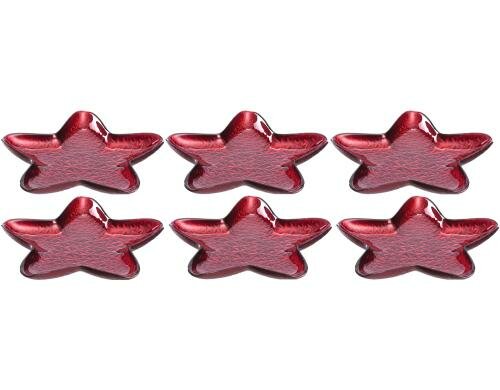 Leonardo Sternschale 30cm Rot 6tlg 6 Stück, HxD: 4x30cm, Glas