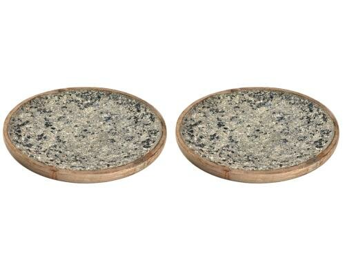 Leonardo Teller Ornare 19cm Mosaik 2er Set 2 Stück, DxH: 19x2cm