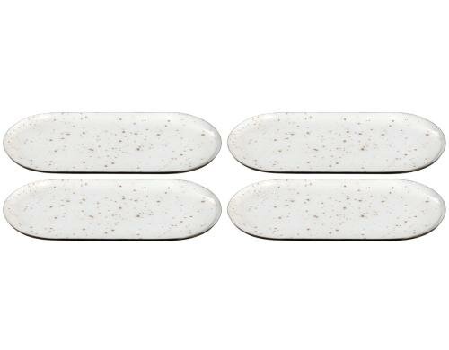 Leonardo Untersetzer Ornare Metall 20x10cm 4 Stück, H: 1cm, LxB: 20x10cm