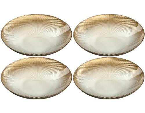 Leonardo Schale Cibo 30cm 4er Set Gold 4 Stück, HxD: 7x30cm