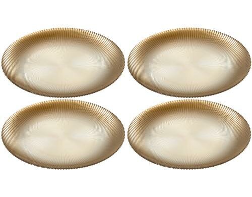 Leonardo Teller Cibo 32cm 4er Set Gold 4 Stück, HxD: 2x32cm