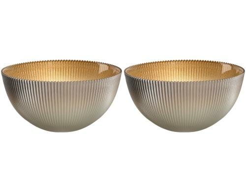 Leonardo Schale Cibo 25cm 2er Set Gold 2 Stück, HxD: 13x25cm