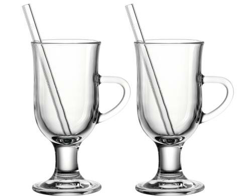 Leonardo Groggglas Vesuvio 4er Set D: 8cm V: 280ml, 2 Becher, 2 Trinkhalme