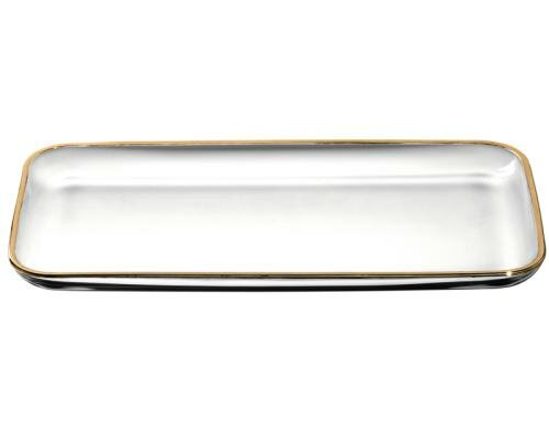 Leonardo Platte Ciao 33x16cm Goldrand HxBxL: 3x17x34cm