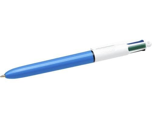 Bic 4 Farb Druckkugelschreiber Medium grün/rot/blau/schwarz, 1.0mm, Box à 12 Stk.