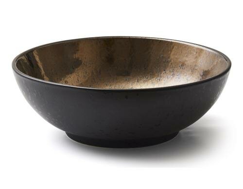 Bitz Salatschüssel 30cm Schwarz/Bronze 1 Stück, 30cm Durchmesser, Stoneware