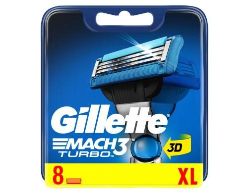 Gillette Mach3 Turbo 3D Klingen 8er 8 Stück