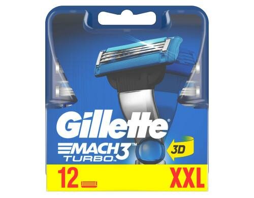 Gillette Mach3 Turbo 3D Klingen 12er 12 Stück