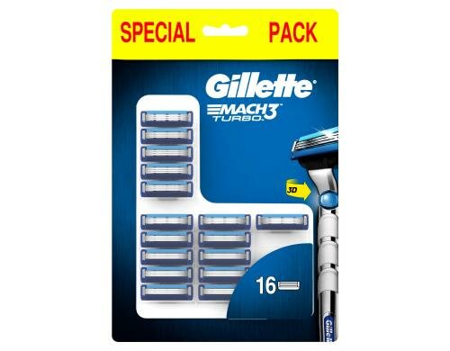 Gillette Mach3 Turbo 3D Klingen 16er 16 Stück