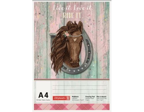 Brunnen Malblock Ponylove A4, 100 Blatt, 70 g/m²