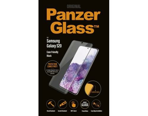 Panzerglass Displayschutz black Case Friend für Samsung Galaxy S20