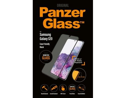 Panzerglass DisplayschutzCV BiometricGlass für Samsung Galaxy S20