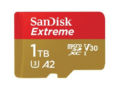 SanDisk microSDXC Card 1TB Extreme UHS A2 lesen 160MB/sec, schreiben 90MB/s inkl.Adap