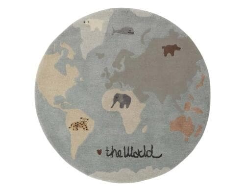 OyOy Teppich The World tufted rug D120 cm, 80% Wolle, 20% Baumwolle