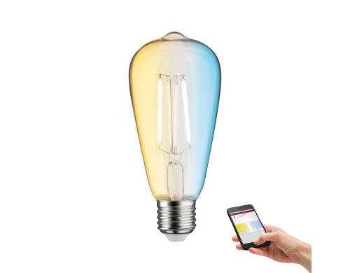 Paulmann LED Filament Zigbee E27 7W ST64 806lm 2200-6500K klar