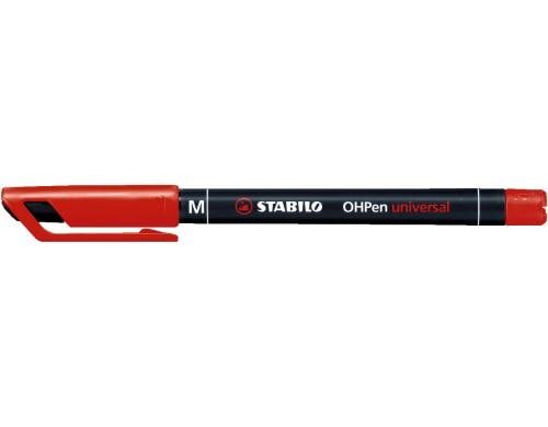 Stabilo OHPen universal Mittel rot Inhalt: 10 Stk., wasserfest,