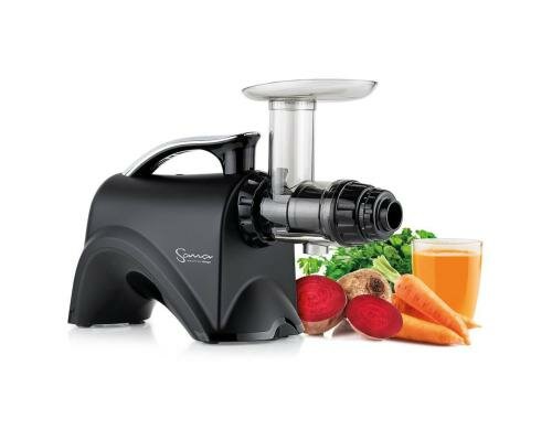 Sana by Omega Entsafter 606 matt schwarz 200W, BPA frei, Saft, Pastafunktion