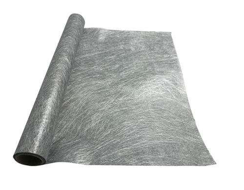 Dameco Tischläufer Silber 36x300cm Vlies, 100% Polyester