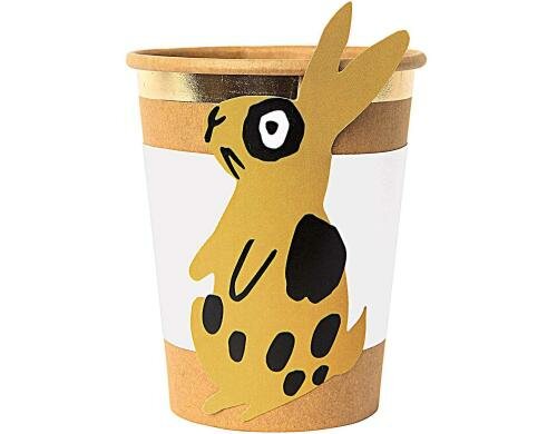 Rico Design Papiermanschetten Hase weiss, 10.5 x 22.5cm