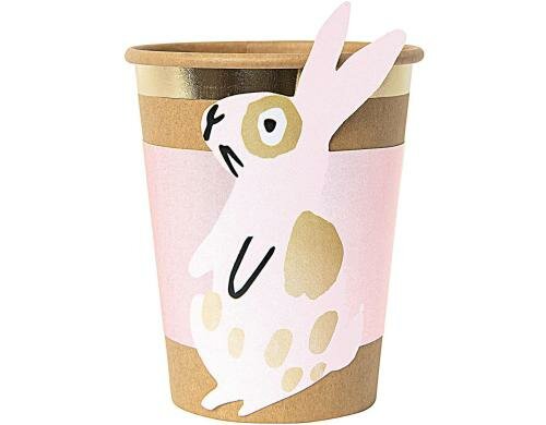 Rico Design Papiermanschetten Hase rosa, 10.5 x 22.5cm