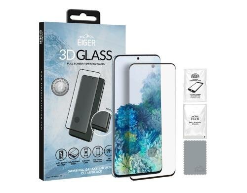Eiger Displayschutz 3D Curved-Glas  black Samsung Galaxy S20 Ultra Edge to Edge