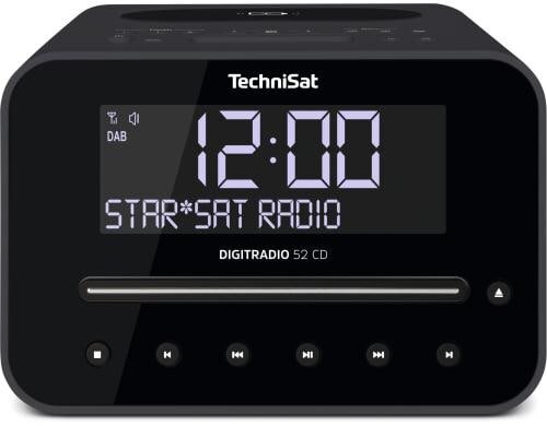 TechniSat DigitRadio 52 CD, schwarz DAB+ Radiowecker, CD, BT, QI Charge
