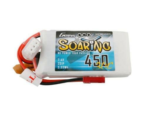 Gens LiPo-Akku 7.4V 450mAh 30C 2S1P 56.5x31x9 mm 33g JST-SYP