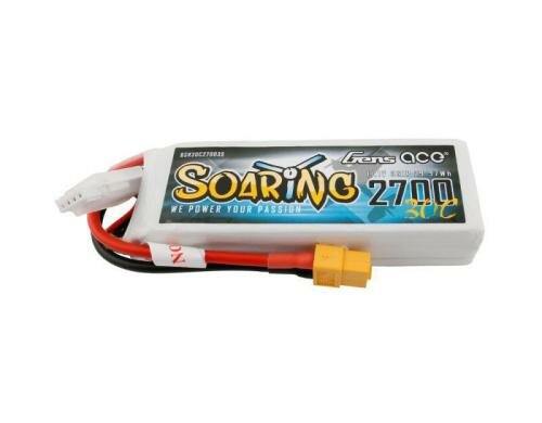 Gens LiPo-Akku 11.1V 2700mAh 30C 3S1P 103x33.5x25 mm 190g XT60