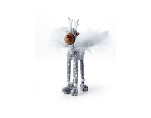 Medusa Rudolf m/fjer 11cm Grå