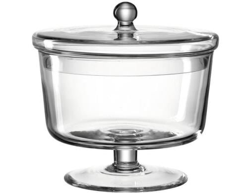 Leonardo Dose auf Fuss 19cm Poesia H: 19cm, D 20cm, Glas