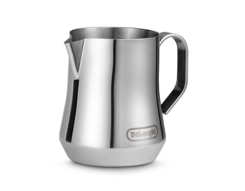DeLonghi Milchaufschäumkrug aus poliertem Chromstahl, 350 ml