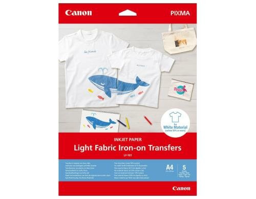 Canon Transferpapier LF-101 Iron-on zum Aufbügeln, A4, für helle Textilien