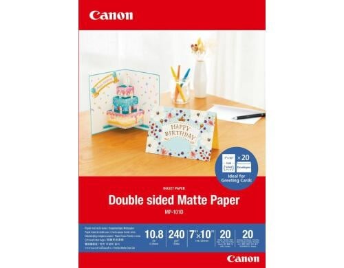 CANON Photo Paper MP-101D 7x10 178x254mm,240g/m2,20 Blatt+Umschläge,Duplex
